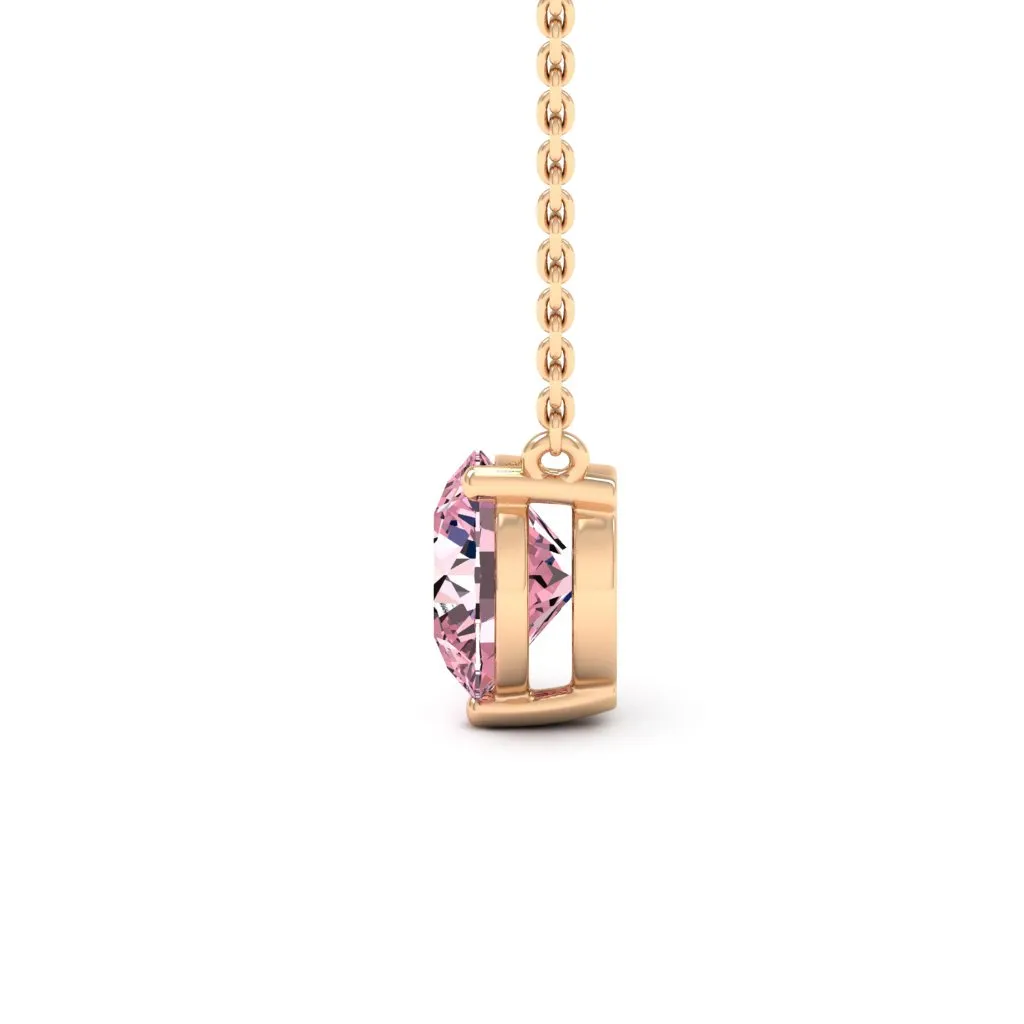 1.00 d.e.w cts 6.50mm Round Colleen Moissanite Necklace