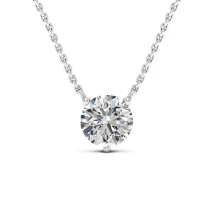 1.00 d.e.w cts 6.50mm Round Colleen Moissanite Necklace