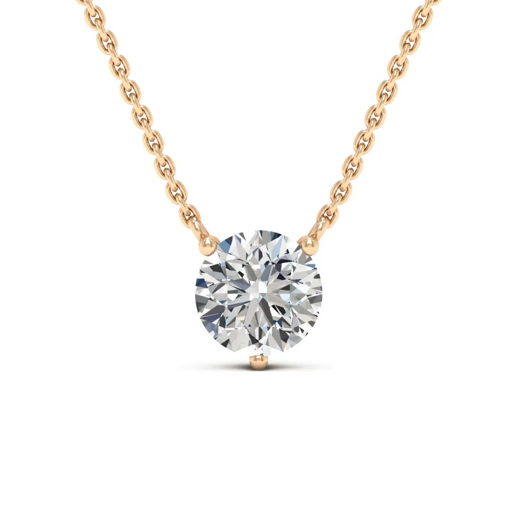 1.00 d.e.w cts 6.50mm Round Colleen Moissanite Necklace