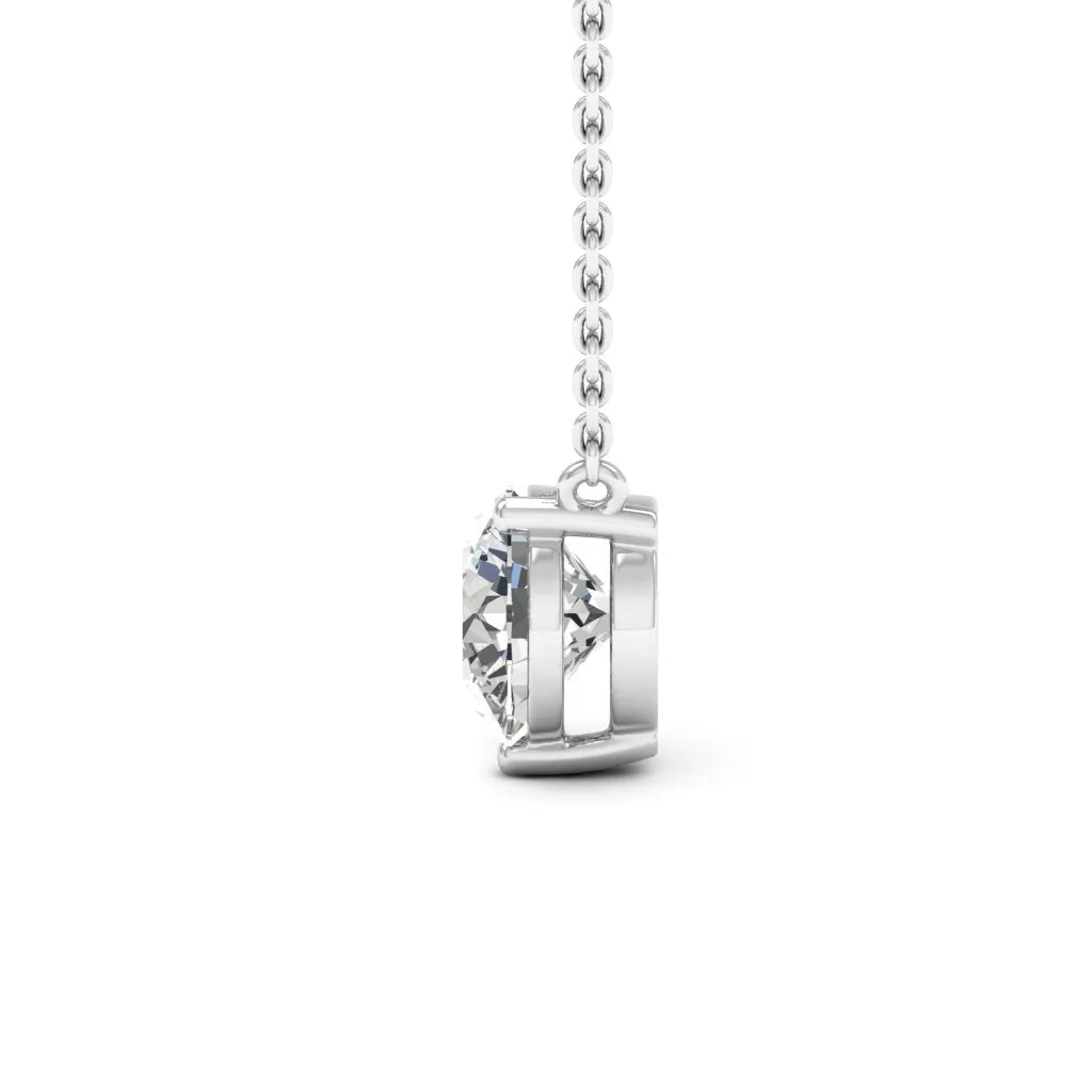 1.00 d.e.w cts 6.50mm Round Colleen Moissanite Necklace