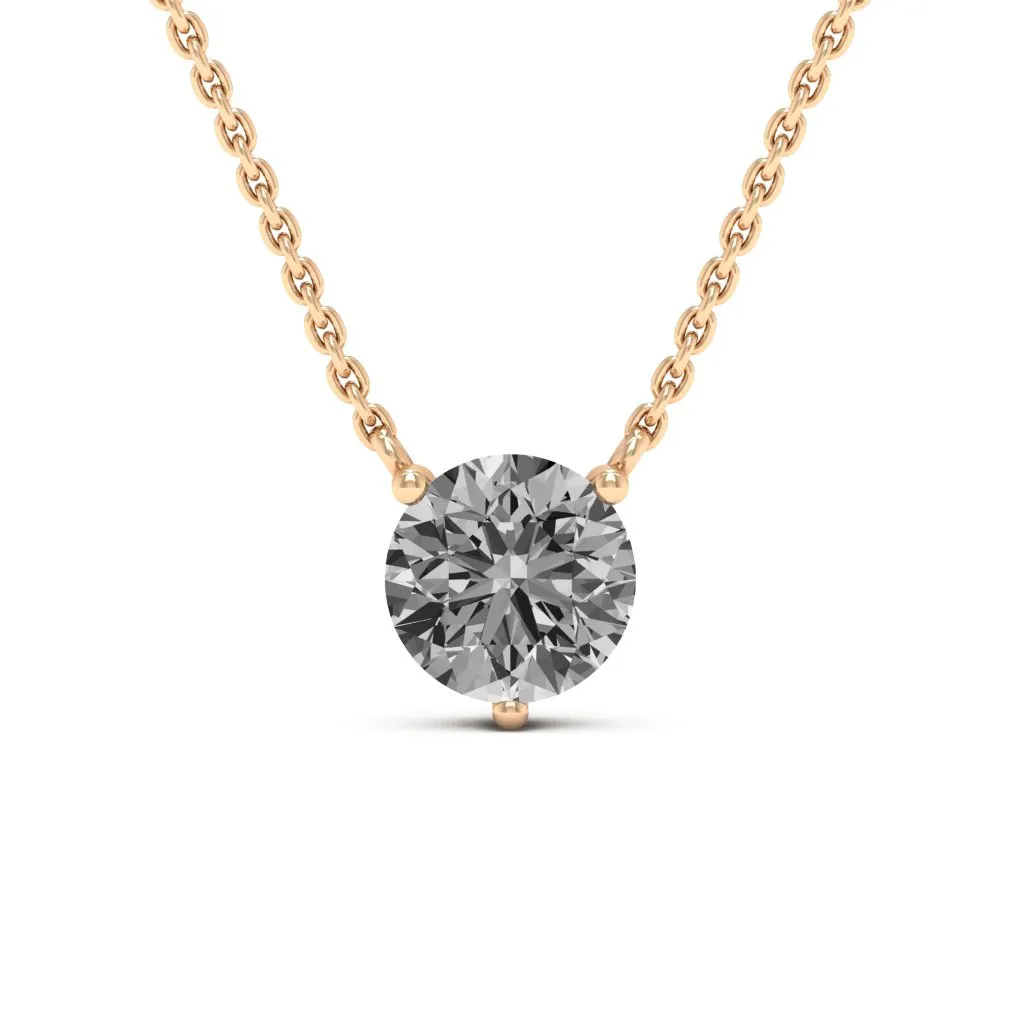 1.00 d.e.w cts 6.50mm Round Colleen Moissanite Necklace