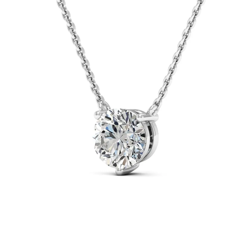 1.00 d.e.w cts 6.50mm Round Colleen Moissanite Necklace