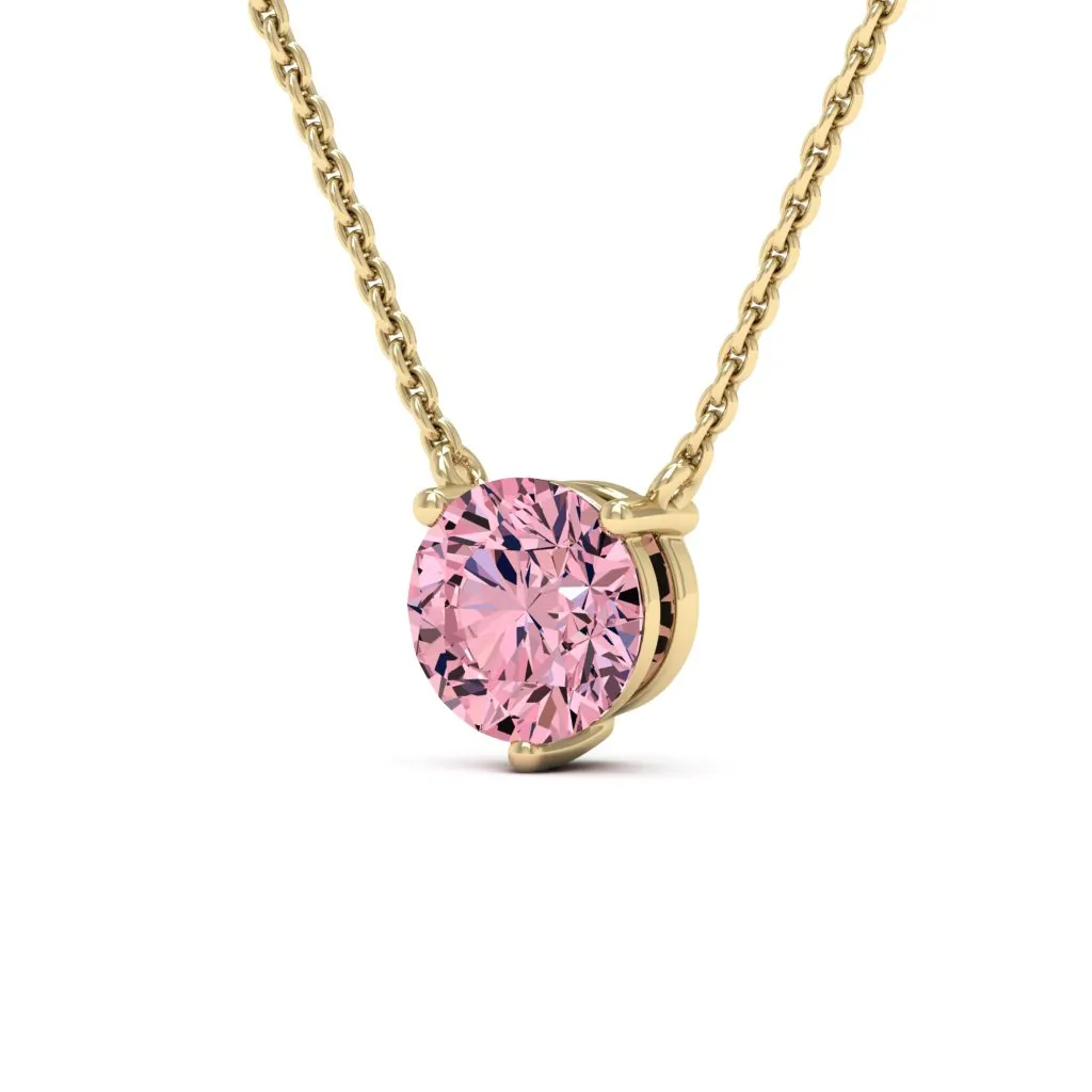 1.00 d.e.w cts 6.50mm Round Colleen Moissanite Necklace