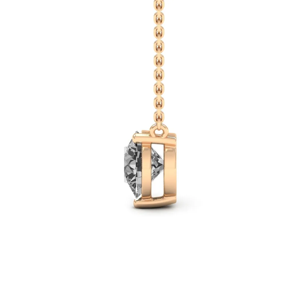 1.00 d.e.w cts 6.50mm Round Colleen Moissanite Necklace