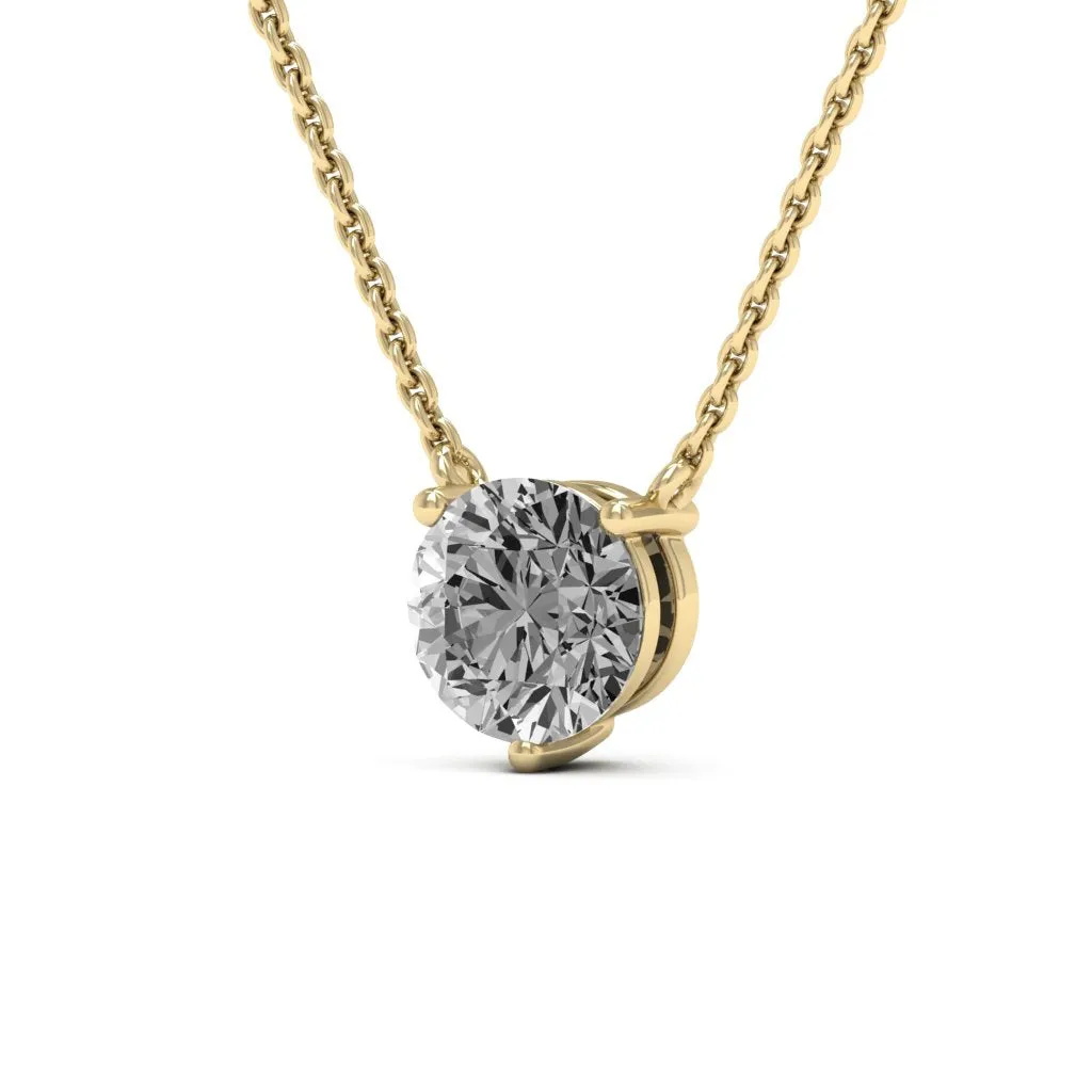 1.00 d.e.w cts 6.50mm Round Colleen Moissanite Necklace