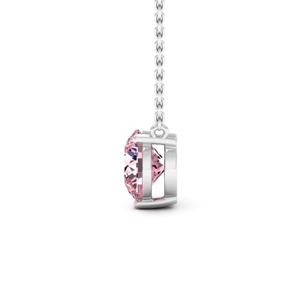 1.00 d.e.w cts 6.50mm Round Colleen Moissanite Necklace