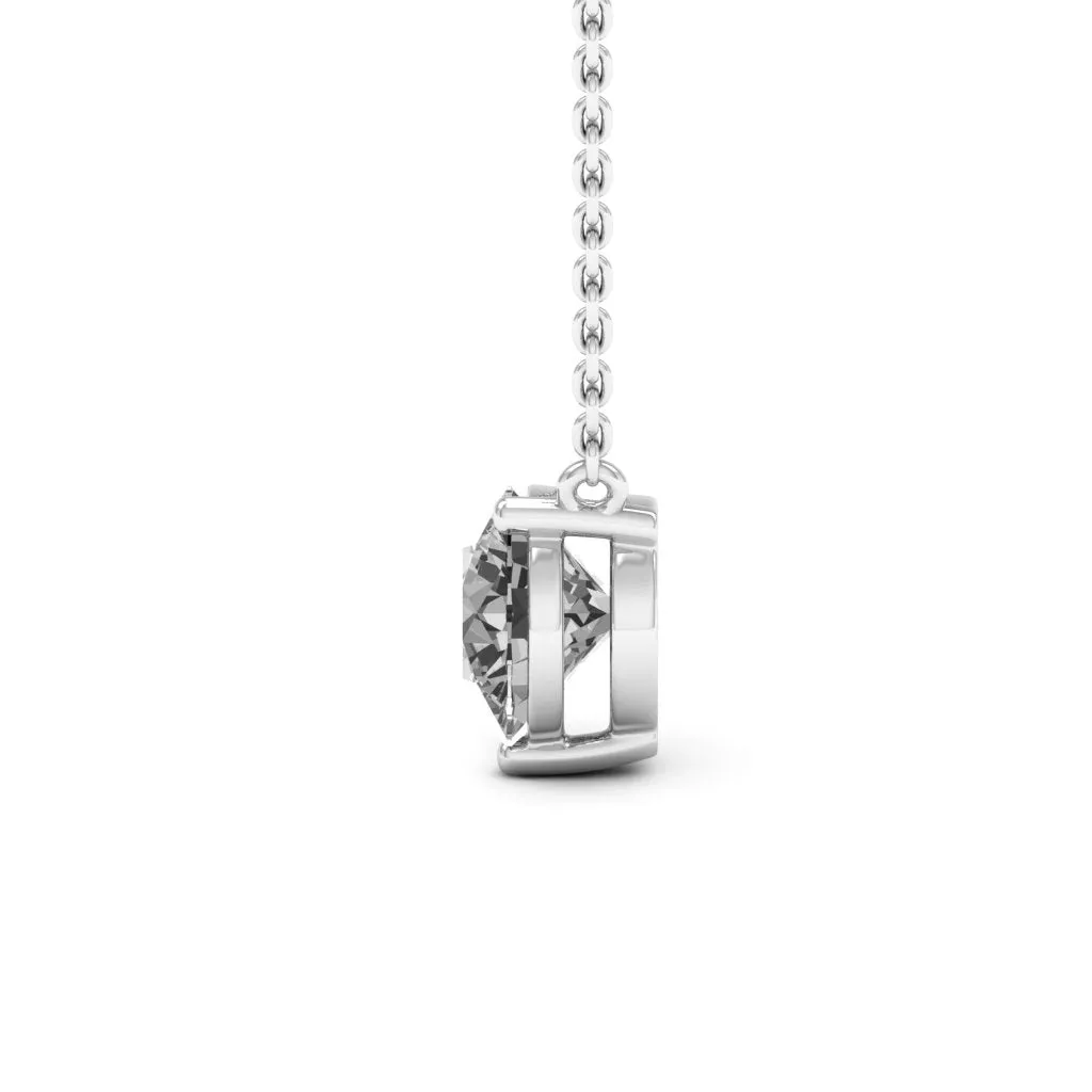 1.00 d.e.w cts 6.50mm Round Colleen Moissanite Necklace