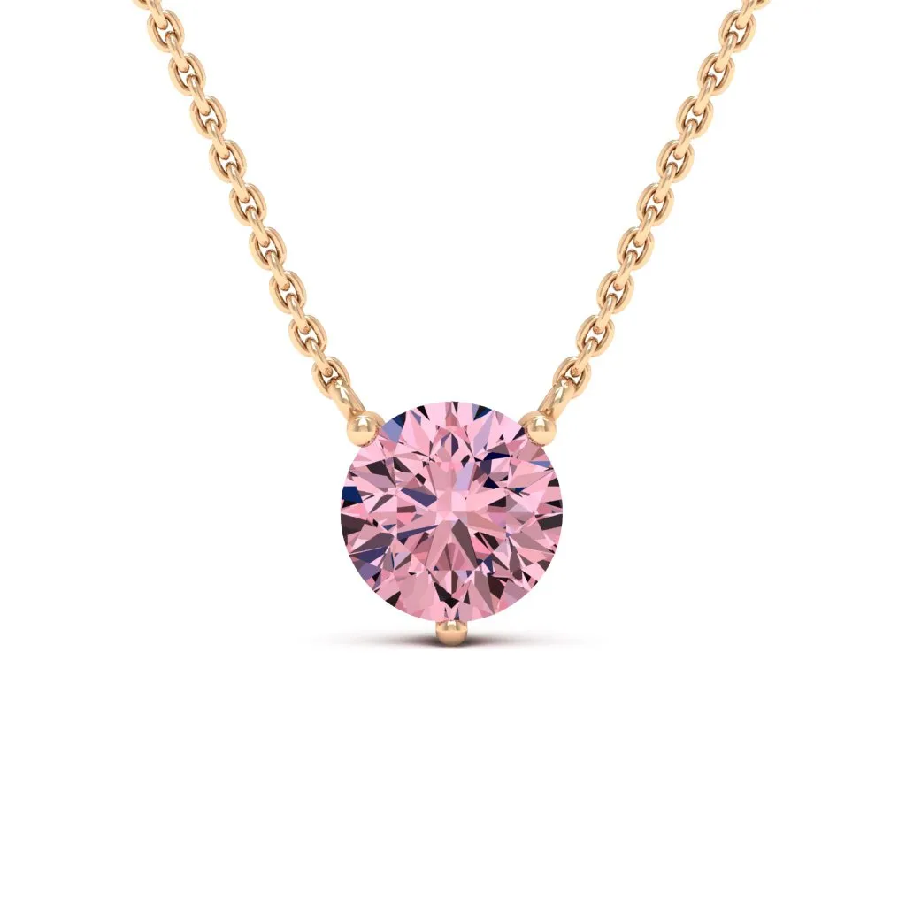 1.00 d.e.w cts 6.50mm Round Colleen Moissanite Necklace