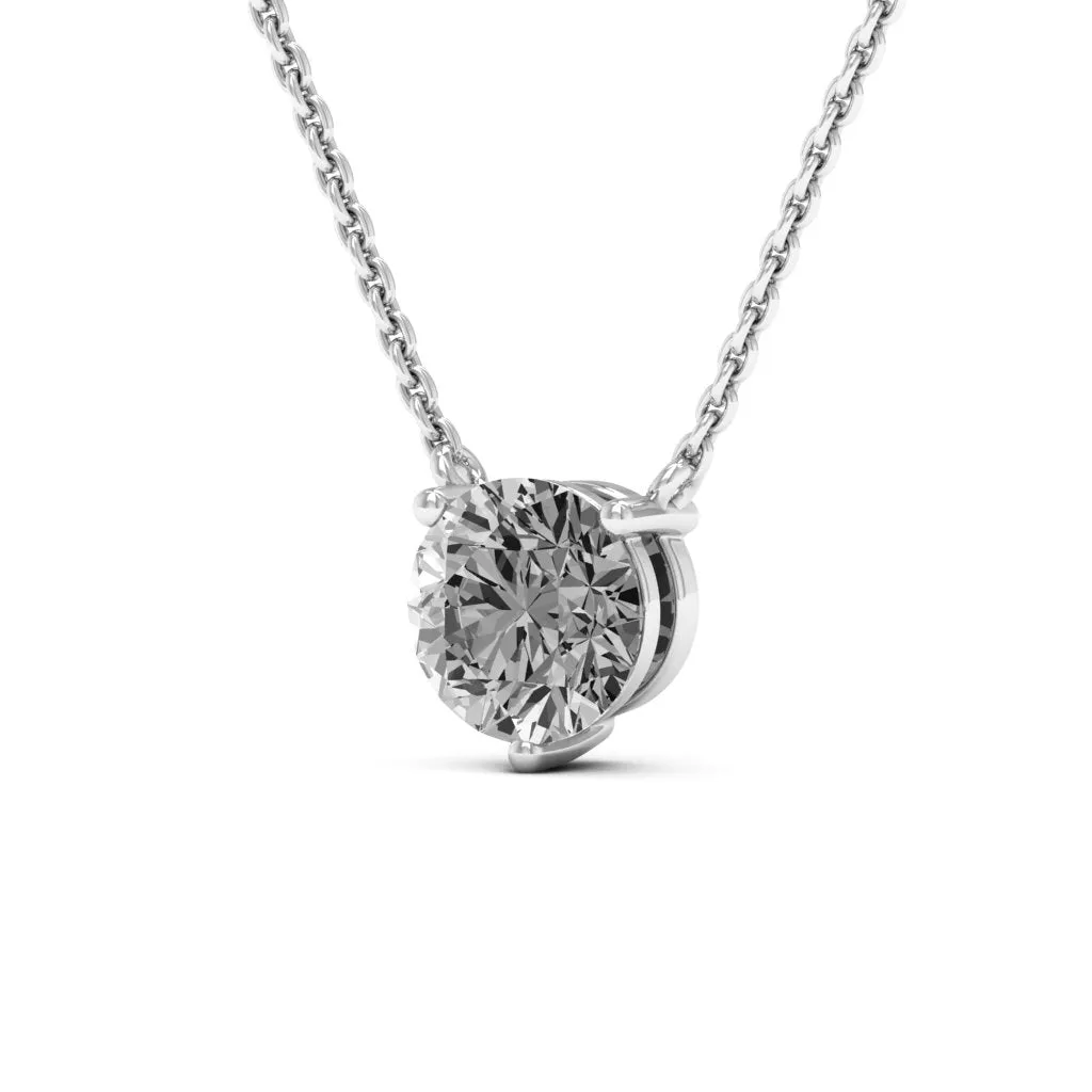 1.00 d.e.w cts 6.50mm Round Colleen Moissanite Necklace