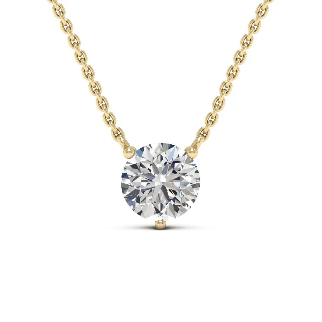 1.00 d.e.w cts 6.50mm Round Colleen Moissanite Necklace