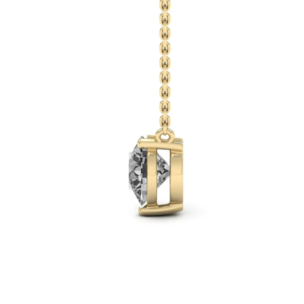 1.00 d.e.w cts 6.50mm Round Colleen Moissanite Necklace
