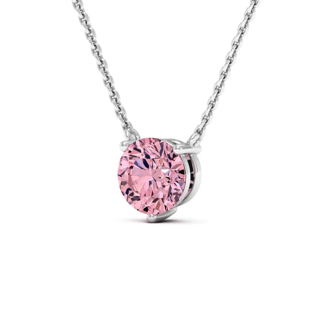 1.00 d.e.w cts 6.50mm Round Colleen Moissanite Necklace
