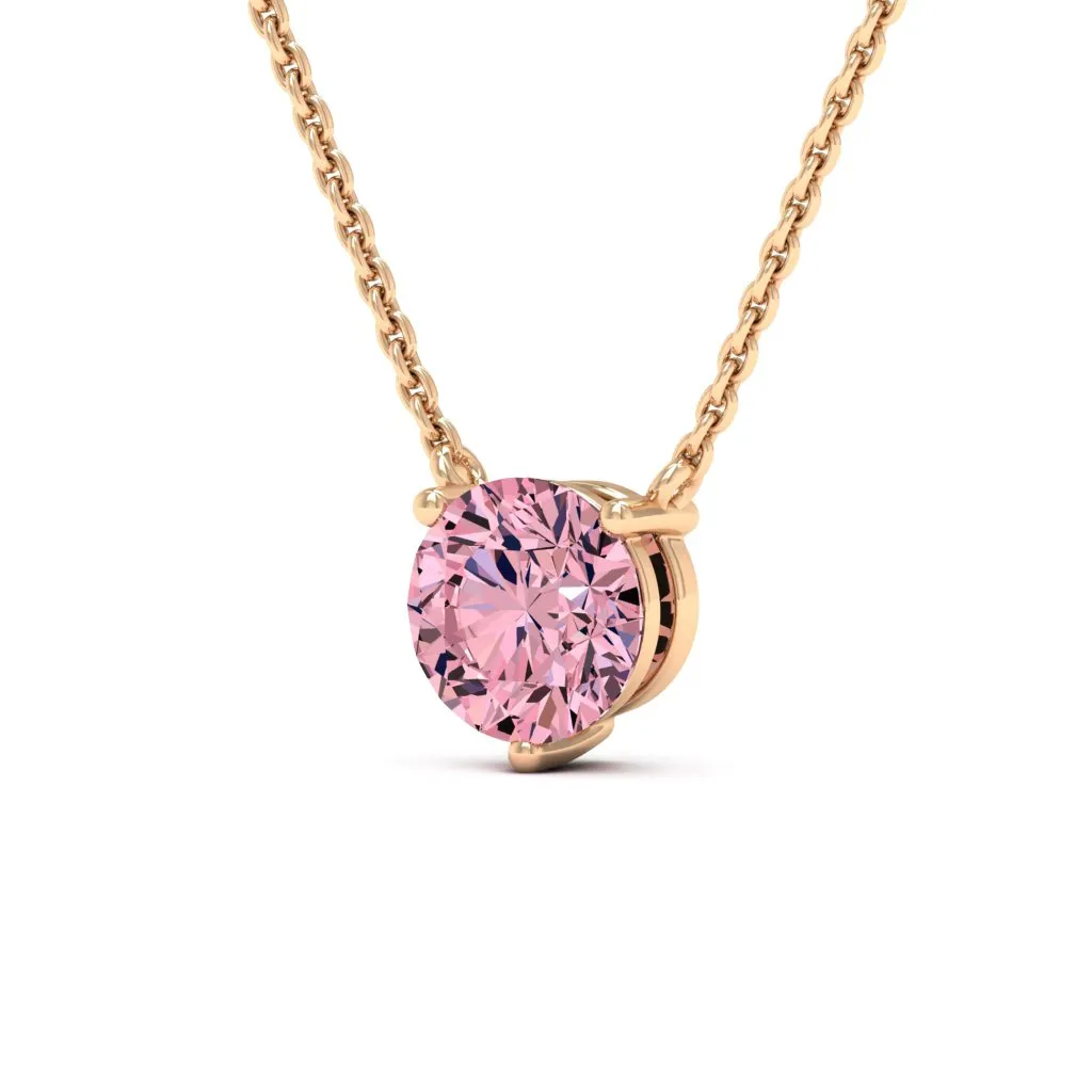 1.00 d.e.w cts 6.50mm Round Colleen Moissanite Necklace