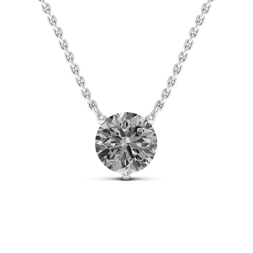 1.00 d.e.w cts 6.50mm Round Colleen Moissanite Necklace