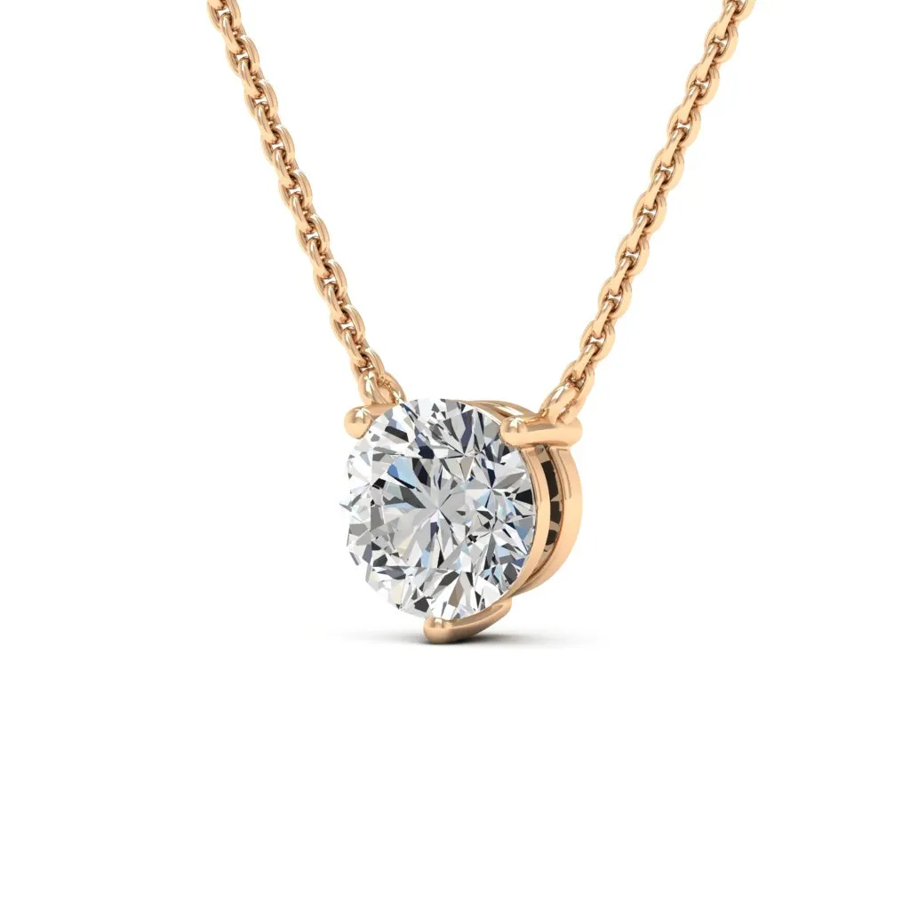 1.00 d.e.w cts 6.50mm Round Colleen Moissanite Necklace