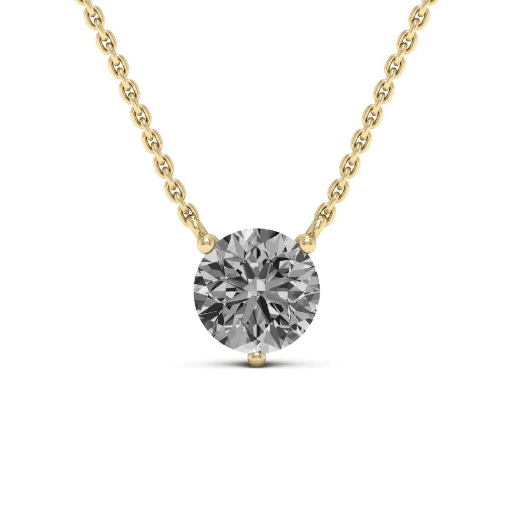 1.00 d.e.w cts 6.50mm Round Colleen Moissanite Necklace