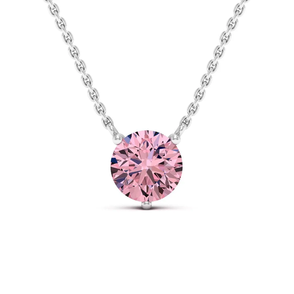 1.00 d.e.w cts 6.50mm Round Colleen Moissanite Necklace