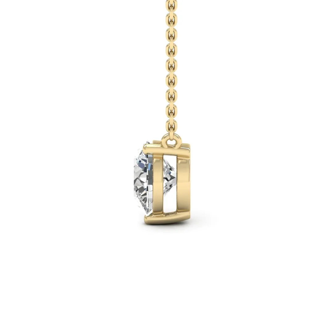 1.00 d.e.w cts 6.50mm Round Colleen Moissanite Necklace
