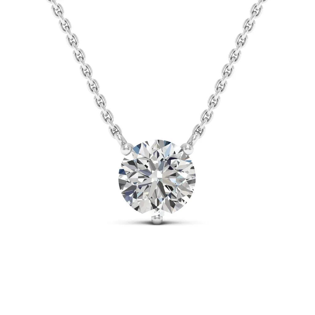 1.00 d.e.w cts 6.50mm Round Colleen Moissanite Necklace