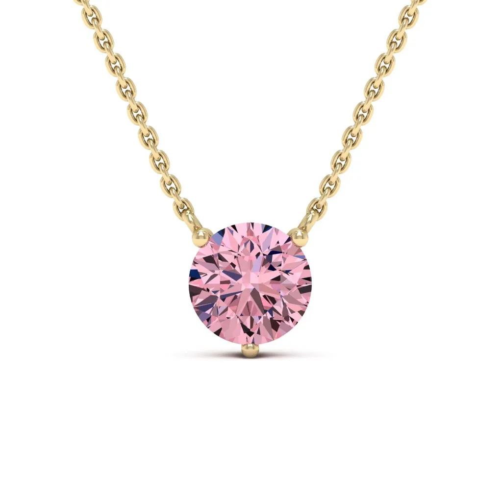 1.00 d.e.w cts 6.50mm Round Colleen Moissanite Necklace