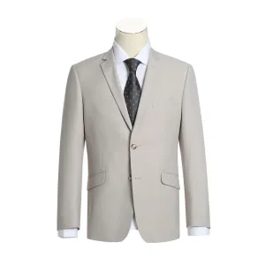 Alessandro Vitello by Renoir Beige Classic Fit 2-Piece Single Breasted Notch Lapel Suit 201-84