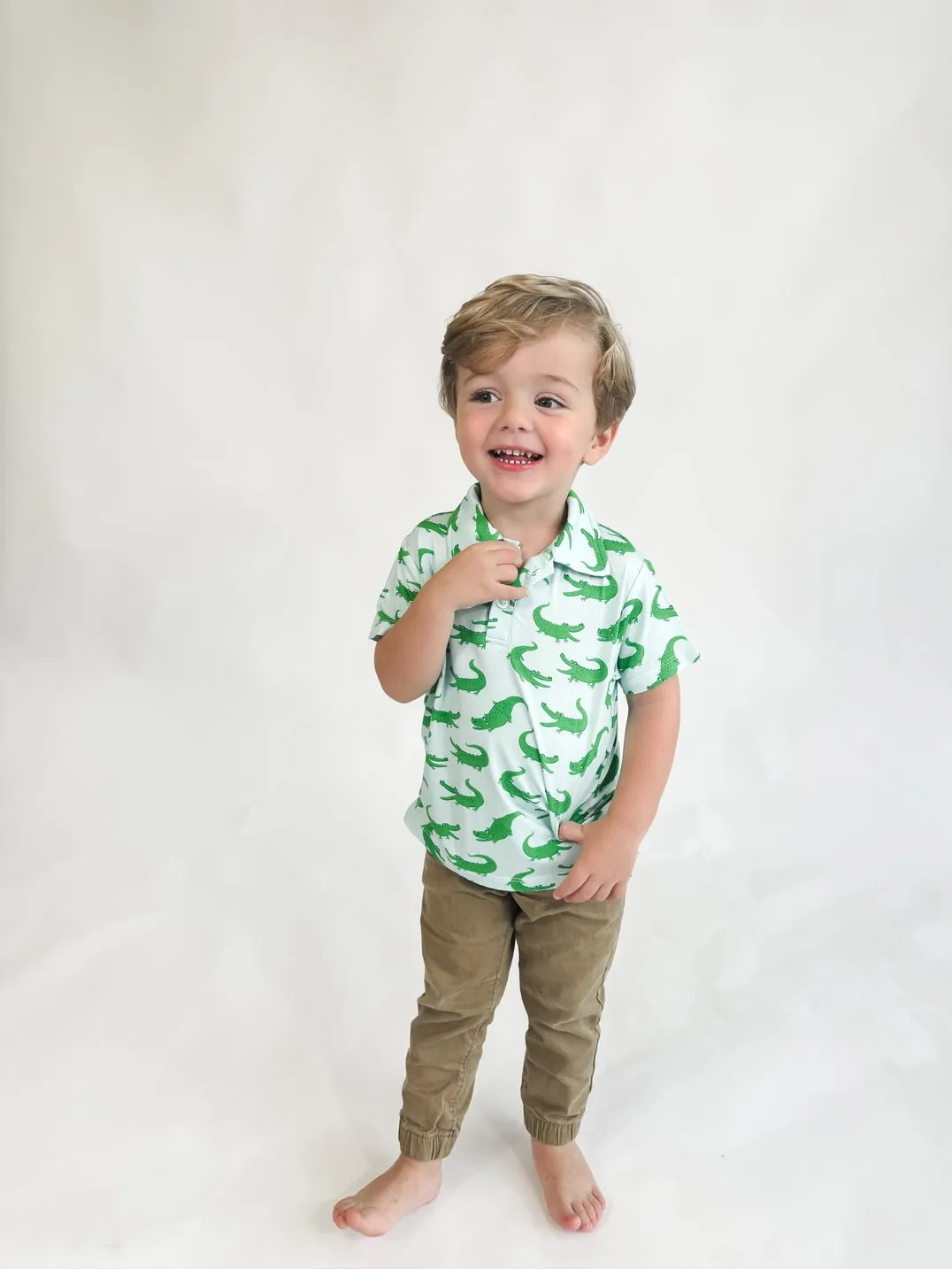 Alligators Toddler Polo