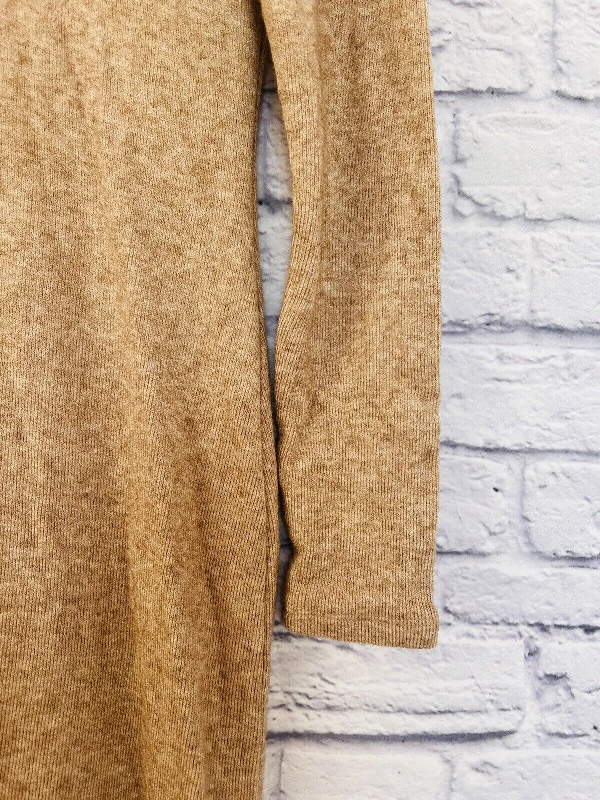 ANN TAYLOR NWT Long Turtleneck Sweater Dress Sz PS Tan Soft Cozy Knit