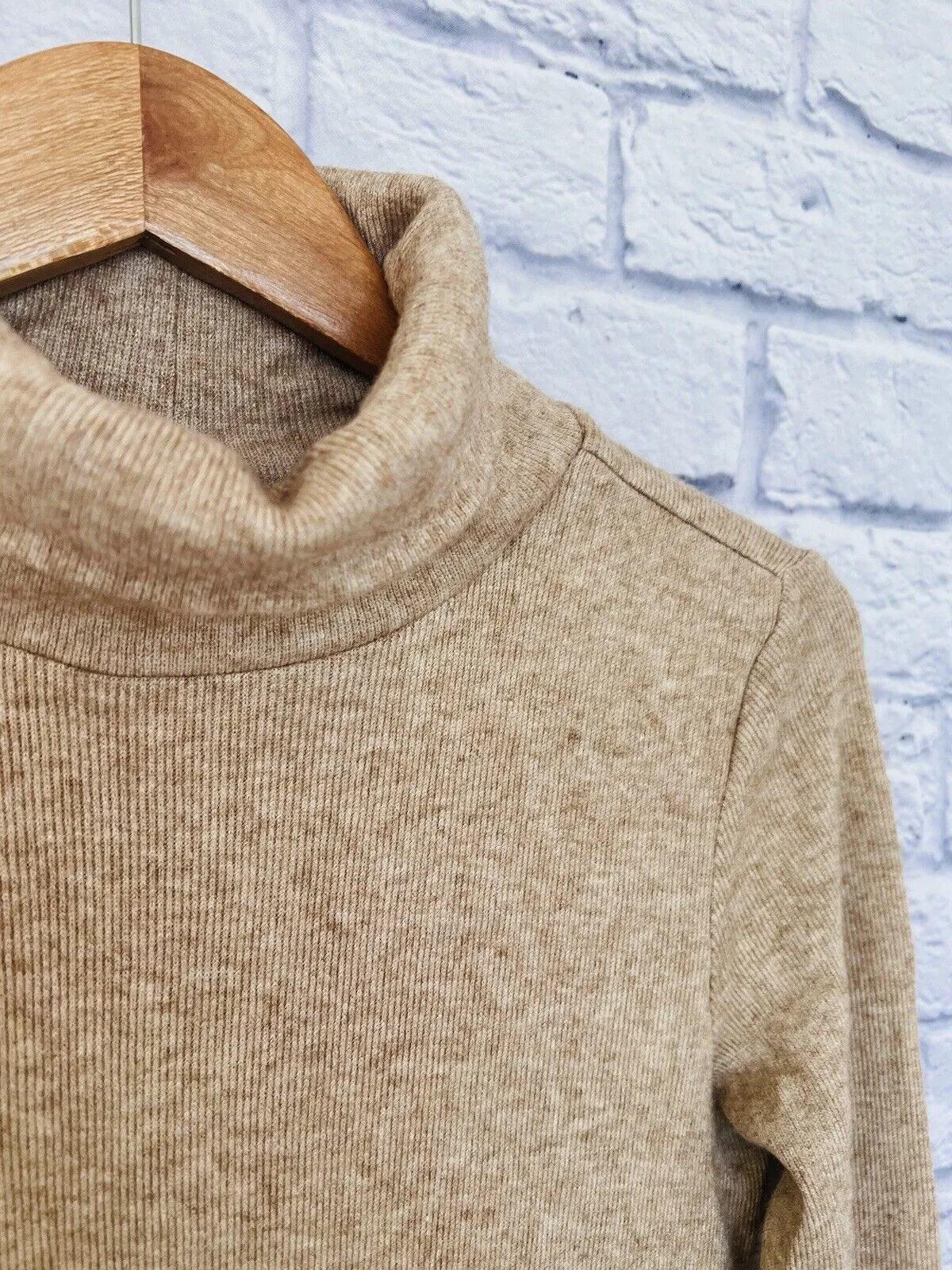 ANN TAYLOR NWT Long Turtleneck Sweater Dress Sz PS Tan Soft Cozy Knit