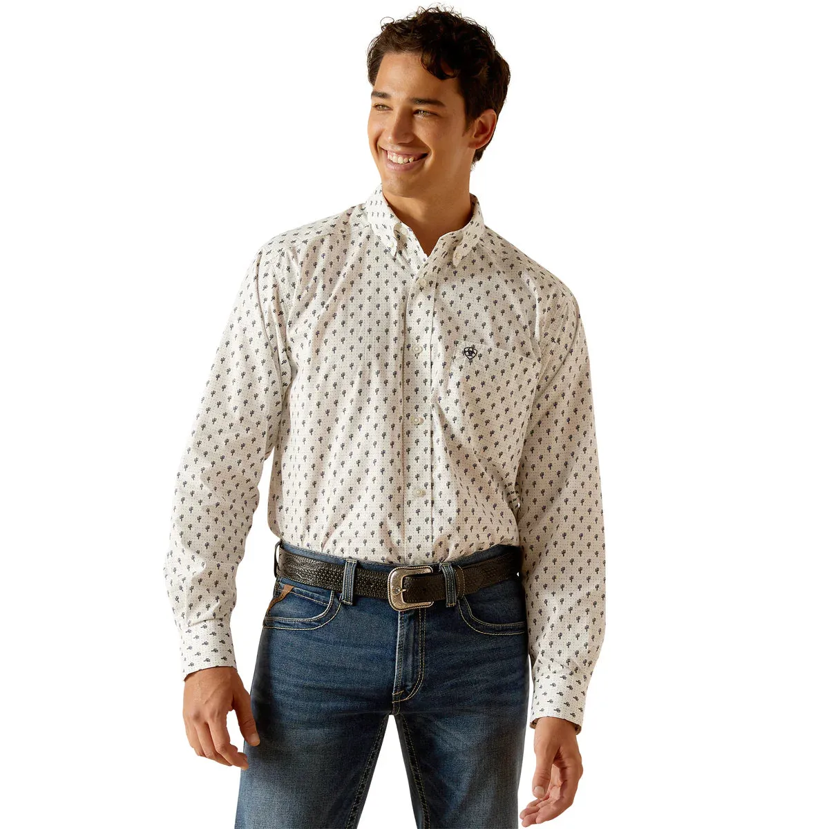 Ariat Mens Parker LS Shirt White