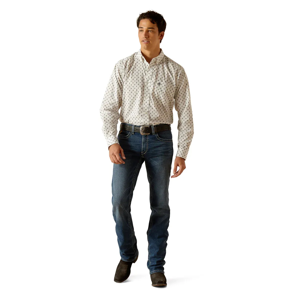 Ariat Mens Parker LS Shirt White