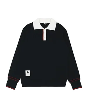 AVEN Men's Preppy Polo Knit - Navy