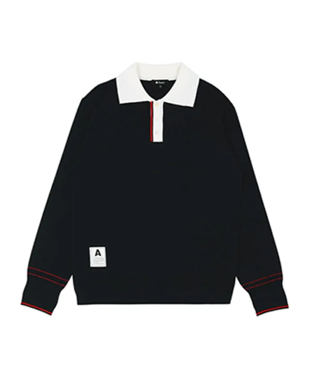 AVEN Men's Preppy Polo Knit - Navy