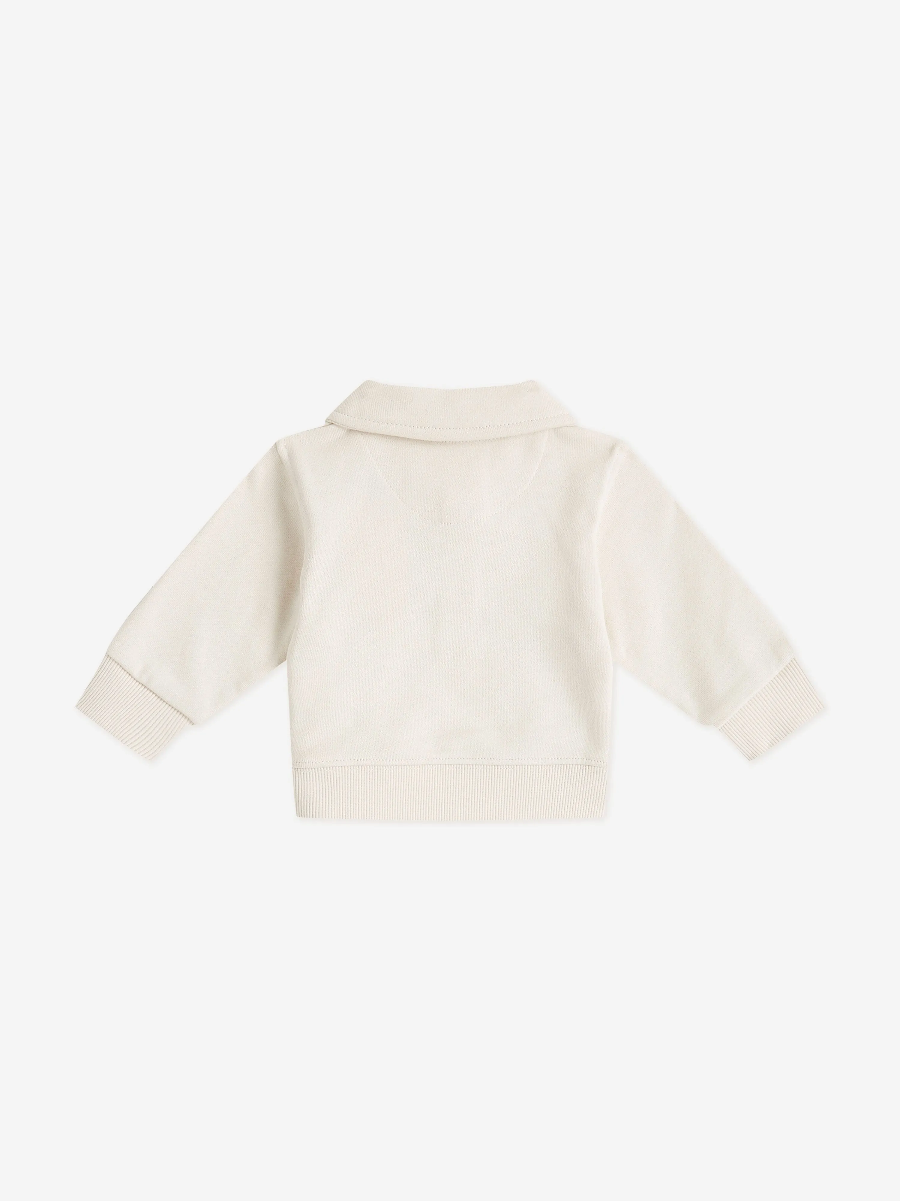 Baby Long Sleeve Polo Shirt in Beige