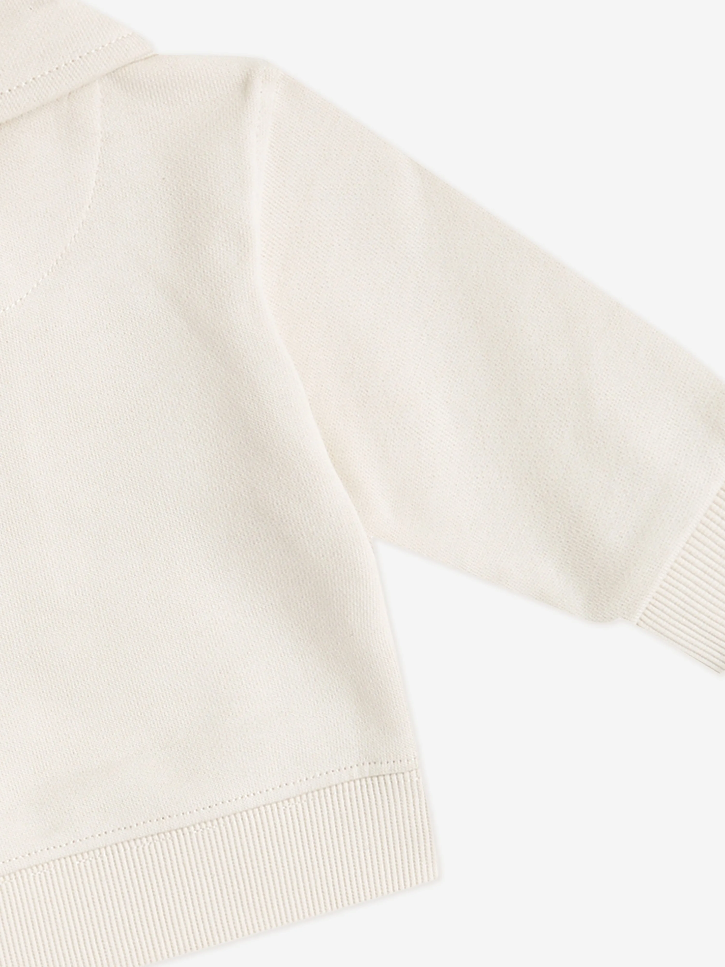 Baby Long Sleeve Polo Shirt in Beige