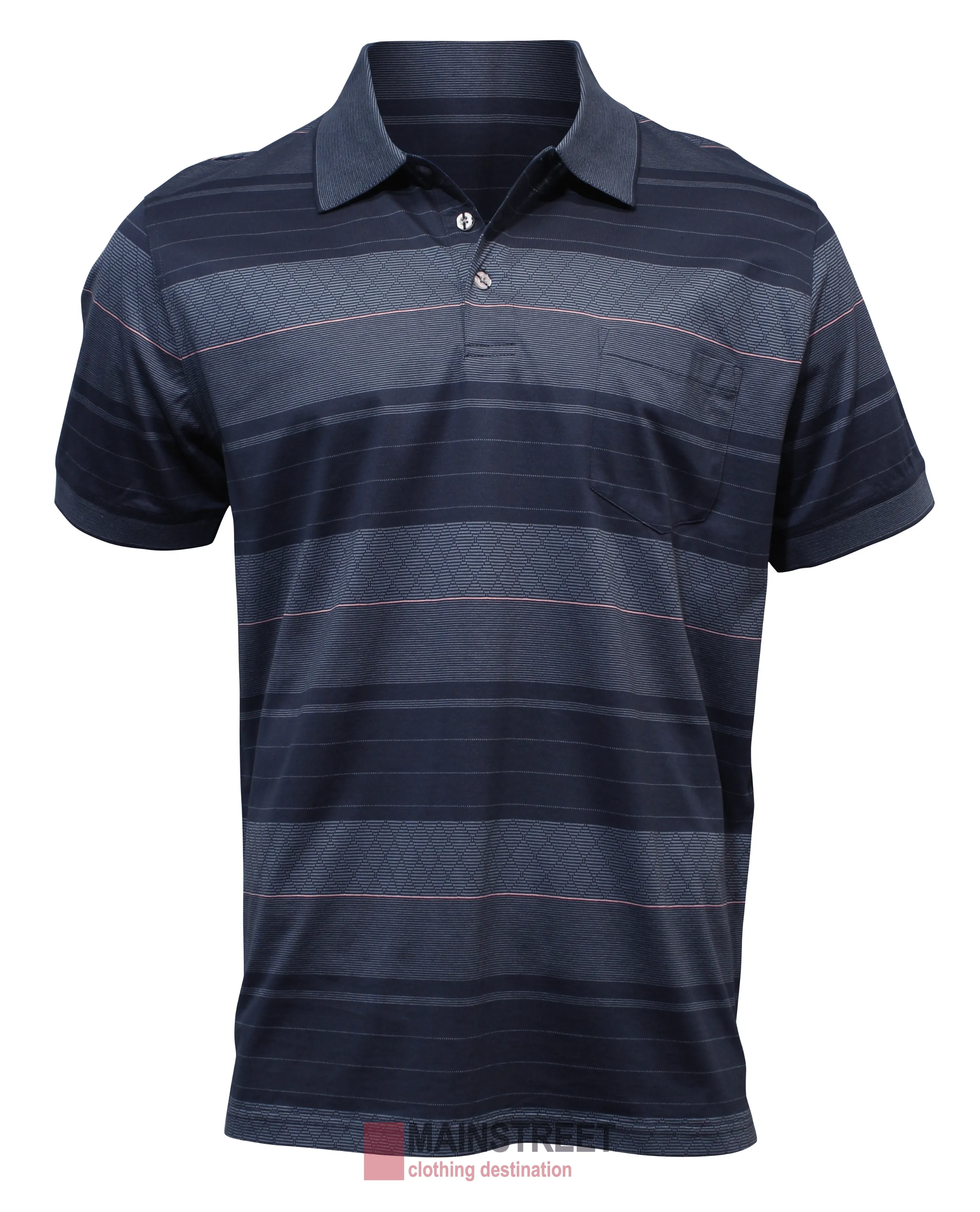 Back Bay Mercerised Cotton Striped Polo
