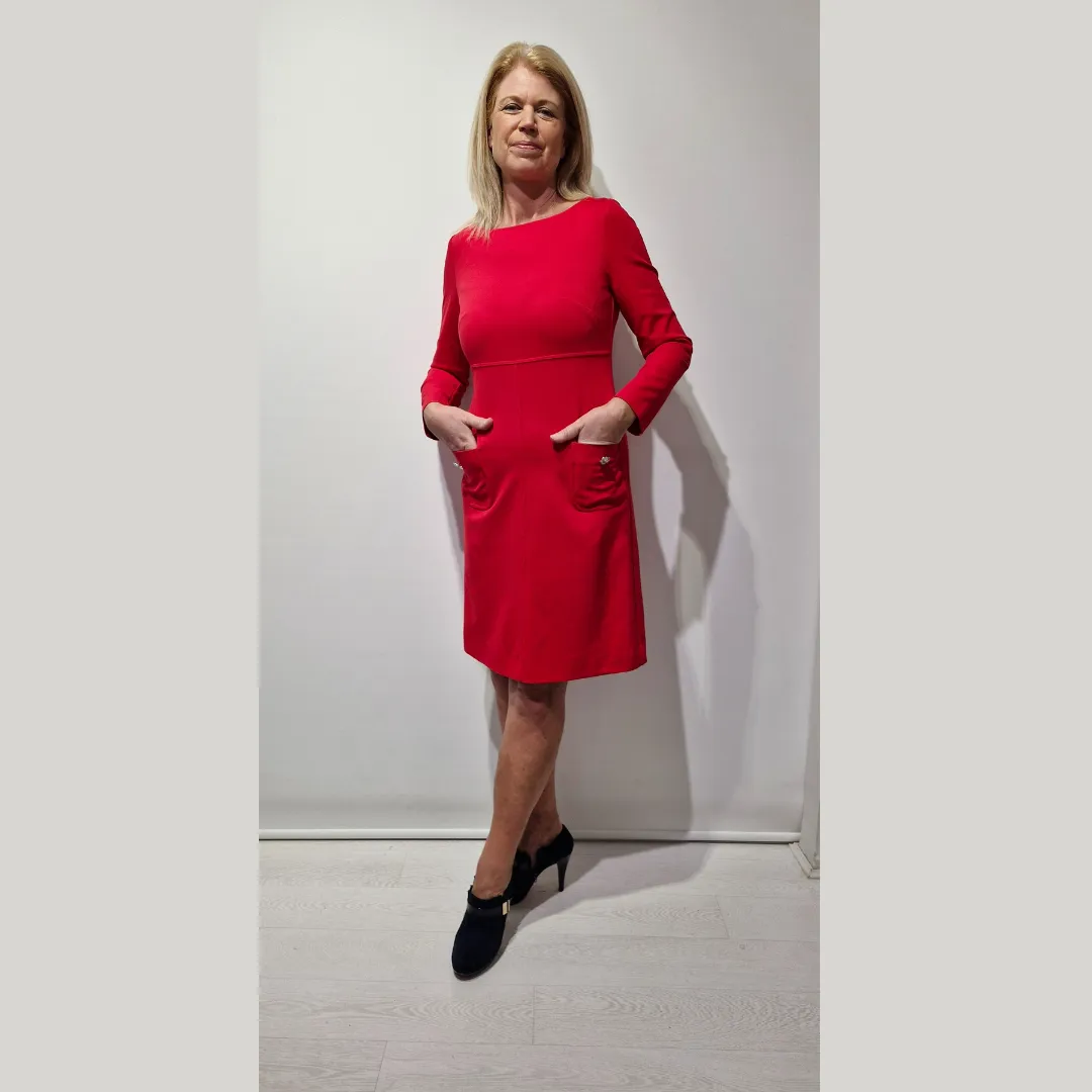 Badoo Red 2 Pocket Dress