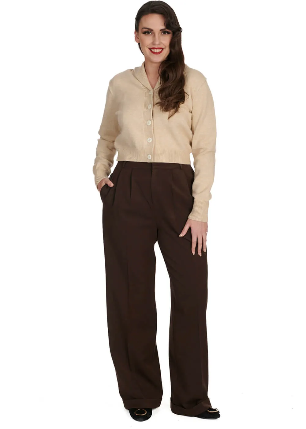 Banned Etta 40's Trousers Brown