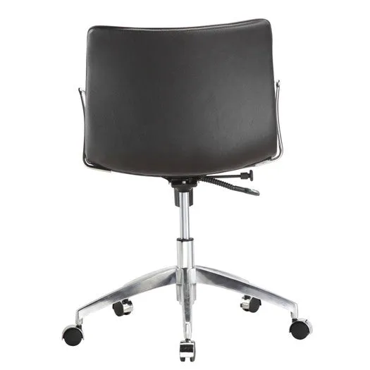 Black Mid-Back Modern Mid-Century Style Comfortable Office Chair
