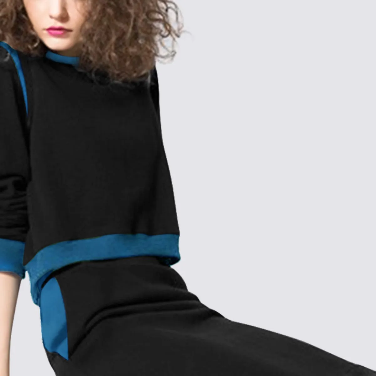 black top and skirt two-piece trend