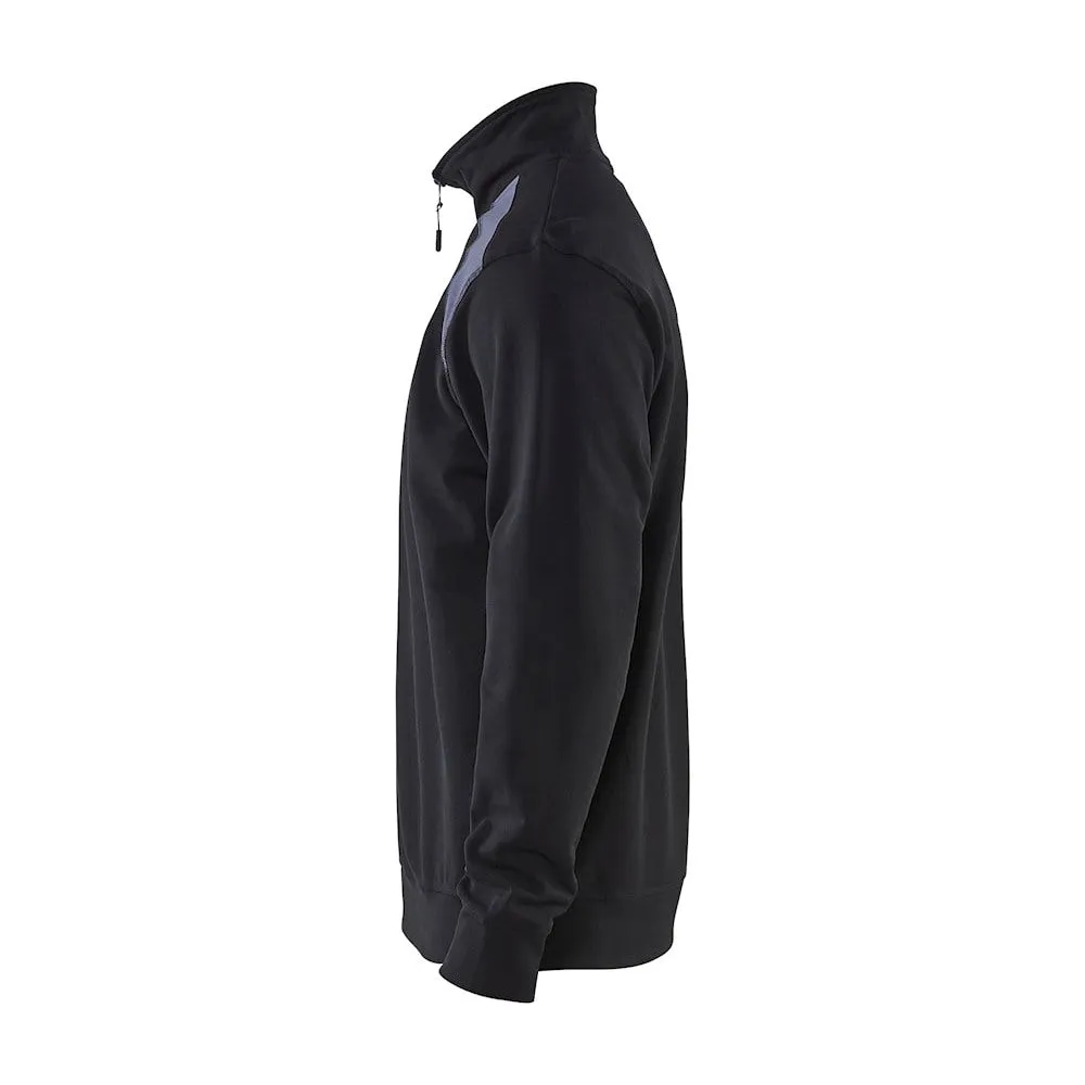 Blaklader Half-Zip 2-Tone Sweatshirt 3353 - Black/Grey