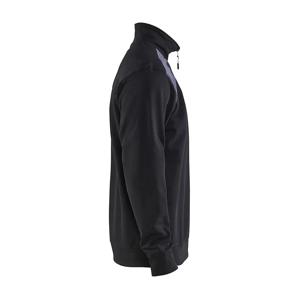 Blaklader Half-Zip 2-Tone Sweatshirt 3353 - Black/Grey