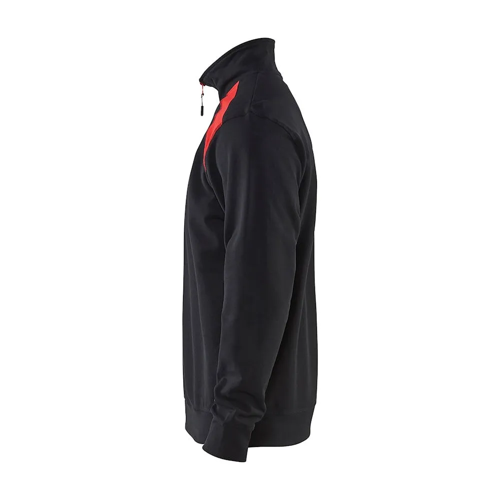 Blaklader Half-Zip 2-Tone Sweatshirt 3353 - Black/Red