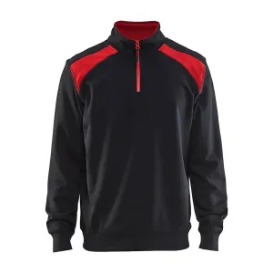 Blaklader Half-Zip 2-Tone Sweatshirt 3353 - Black/Red