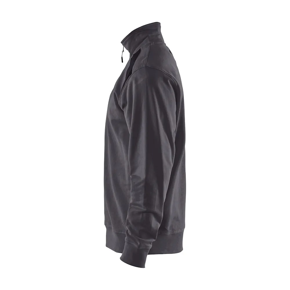 Blaklader Half-Zip 2-Tone Sweatshirt 3353 - Mid Grey/Black