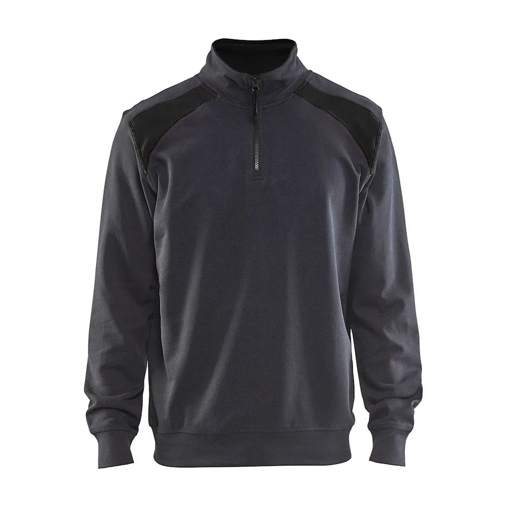 Blaklader Half-Zip 2-Tone Sweatshirt 3353 - Mid Grey/Black