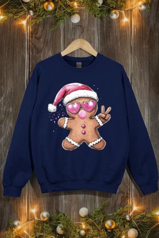 Blowing Bubble Gingerbread  Graphic Sweatshirts