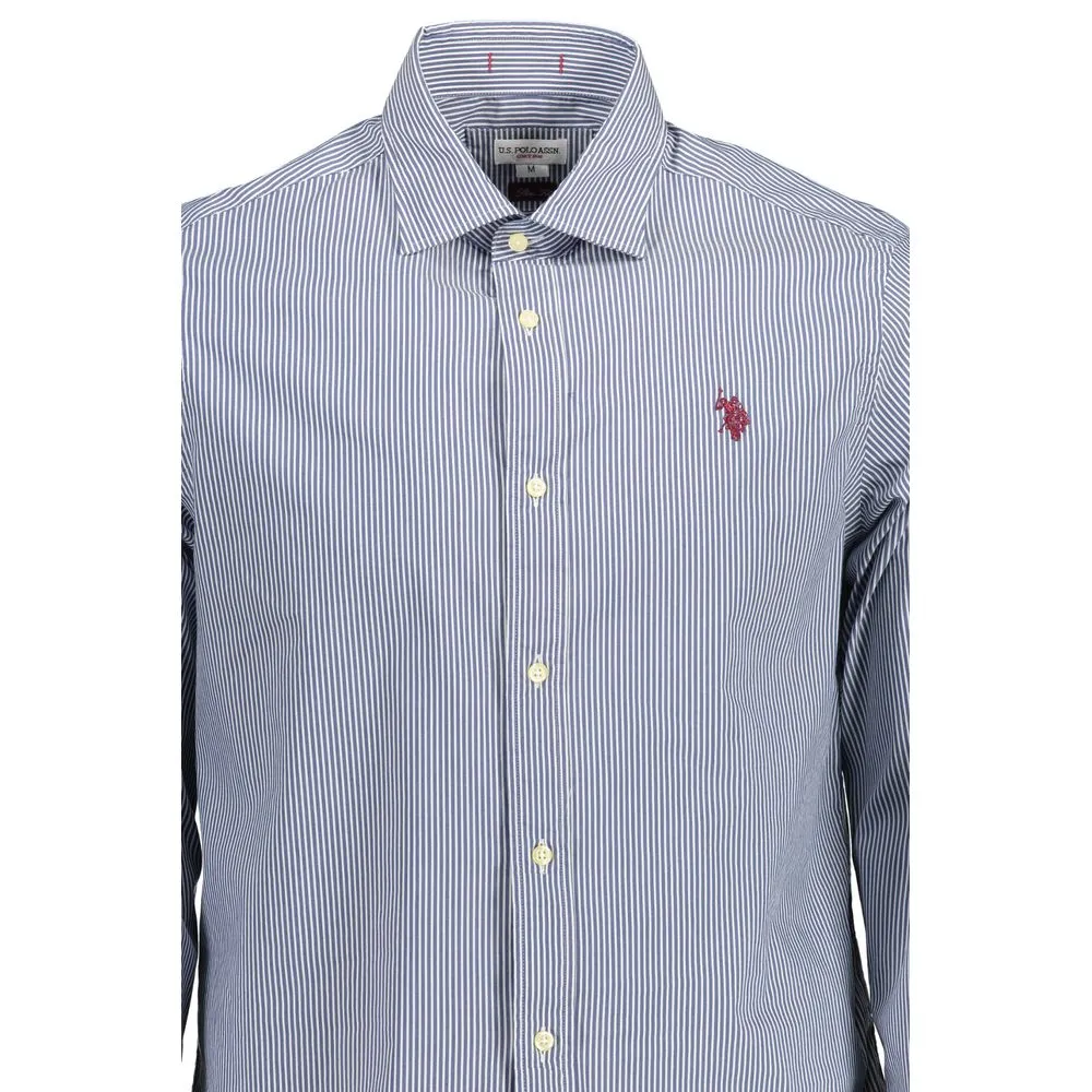 Blue Cotton Men Shirt