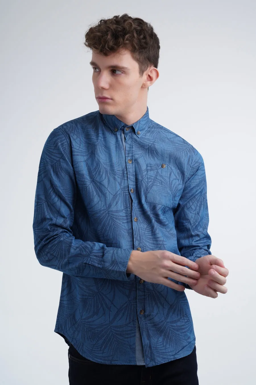 Blue Palm Shirt