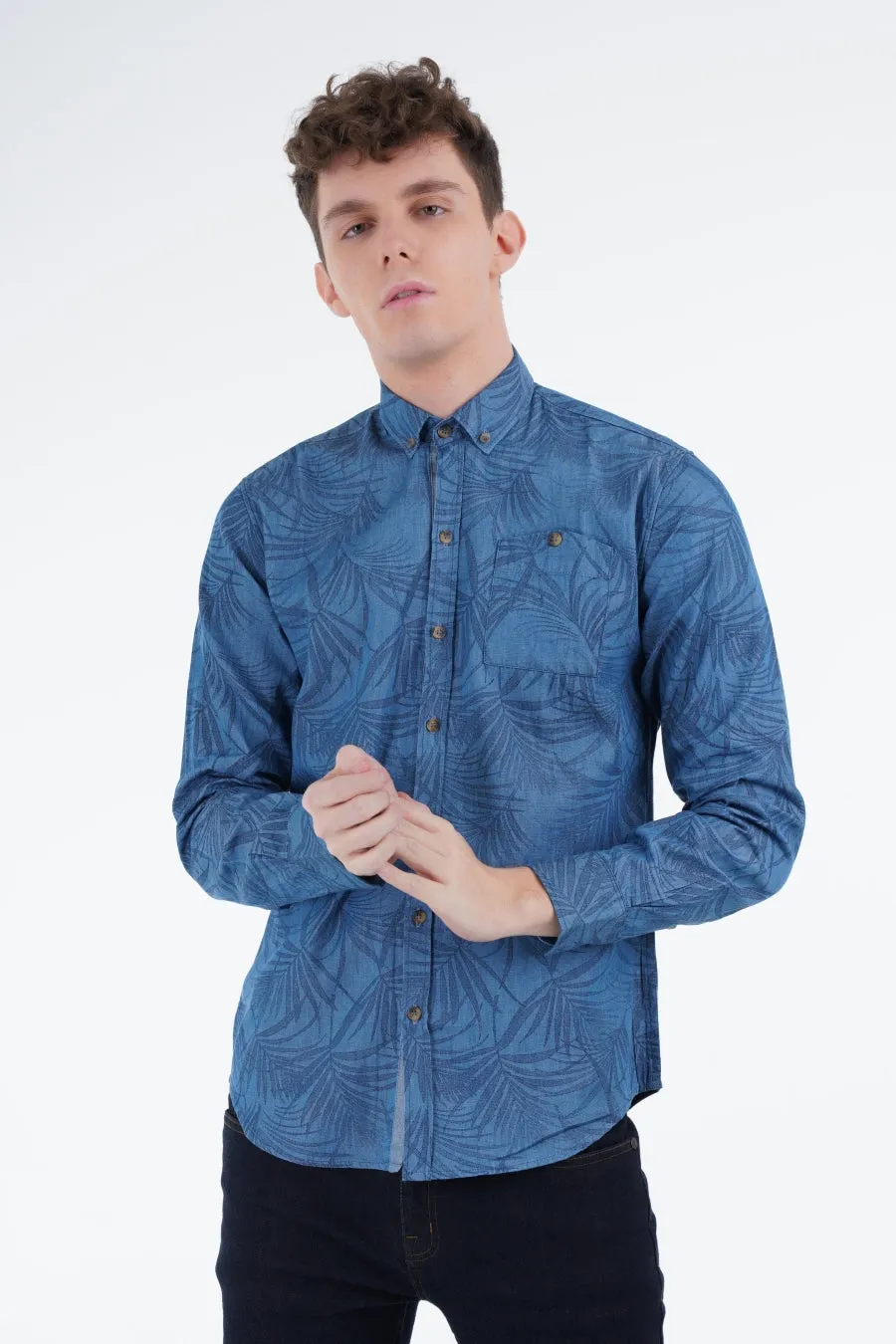 Blue Palm Shirt