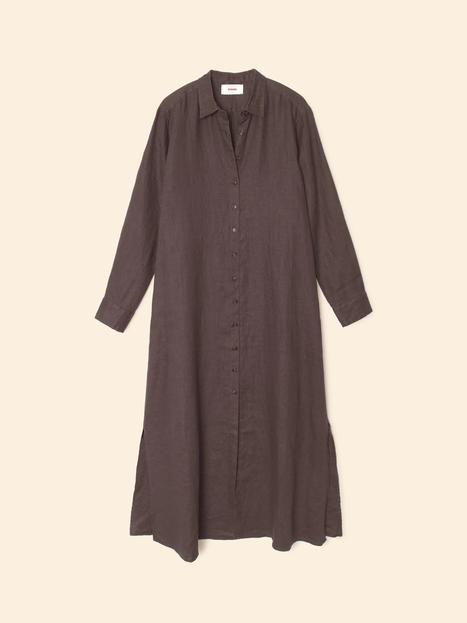 Boden Linen Dress - Black Quartz